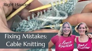 How to Fix Miscrossed Cable Knitting without Frogging: Fixing Mistakes Tutorial