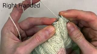 How to work a 2/2 Left Purl Cable (2/2 LPC) without cable needle - (right & left handed knitters)