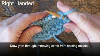 Knit Stitch - Right & Left Handed