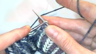 Knitting Two Color Brioche Stitch: Left Handed Tutorial to Knit Brioche Rib