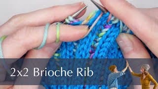 How to Knit Two Color Brioche Ribbing with 2 Hands (for Right Handed Knitters)