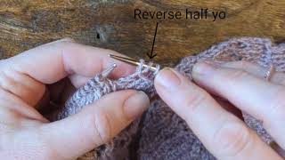 Reverse Half Yarnover English Style (RH & LH)