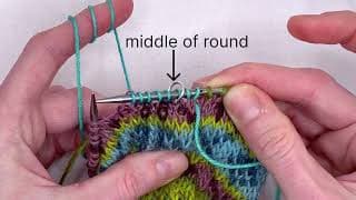 How to use waste yarn to hold stitches for an afterthought thumb