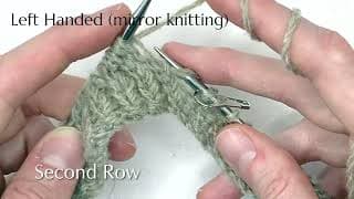 How to Knit a Buttonhole in Slow Motion for Left-Handed Knitters