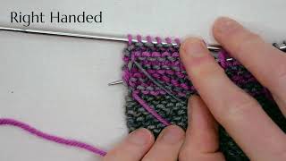 Alternating Skeins when Knitting Flat: How to Carry Yarn up the Side