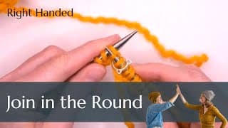 How to Join in the Round and Knit - Knitting for Right Handed Beginners