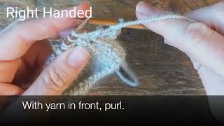 Bind Off Purlwise (bo) - RH & LH