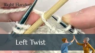 How to Knit a Left Twist Cable (LT) | Right-Handed Knitting Tutorial