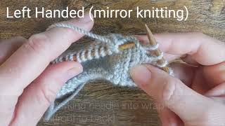 Short Rows: Resolve as Knit - RH & LH