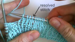 Short Rows: Resolve as Knit Through Back Loop (ktbl) - RH & LH